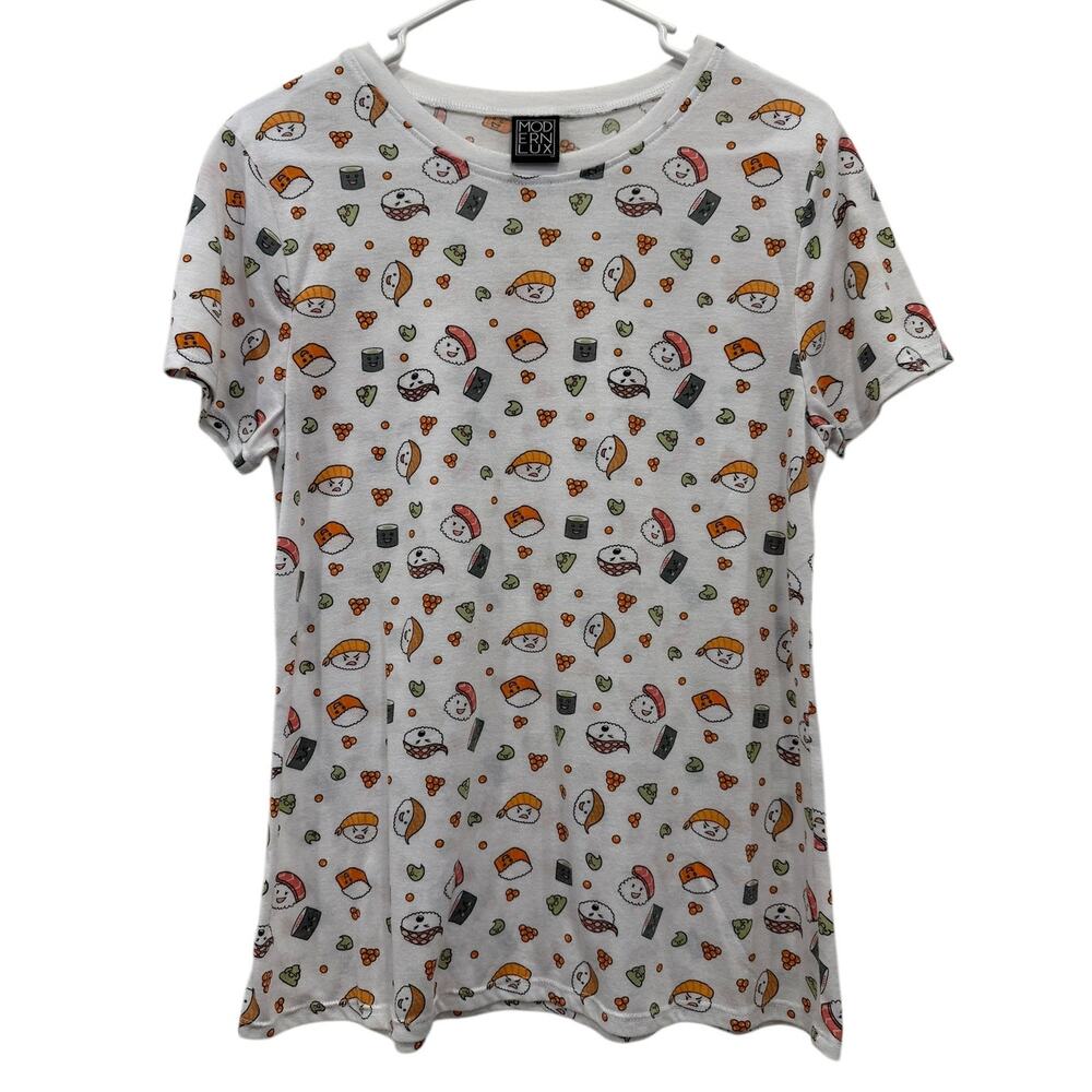 Modern Lux White Sushi Graphic Tee Size Large Kids